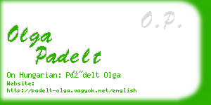 olga padelt business card